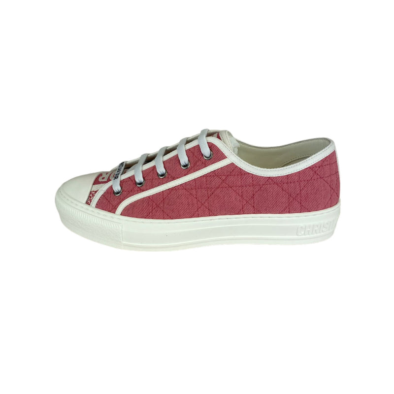 Walk 'N' Dior Sneakers Cannage Canvas Pink Size 39