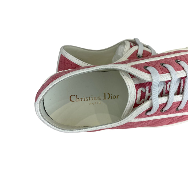 Walk 'N' Dior Sneakers Cannage Canvas Pink Size 39