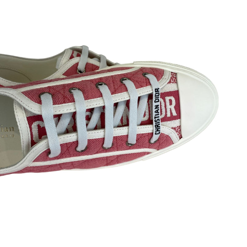 Walk 'N' Dior Sneakers Cannage Canvas Pink Size 39