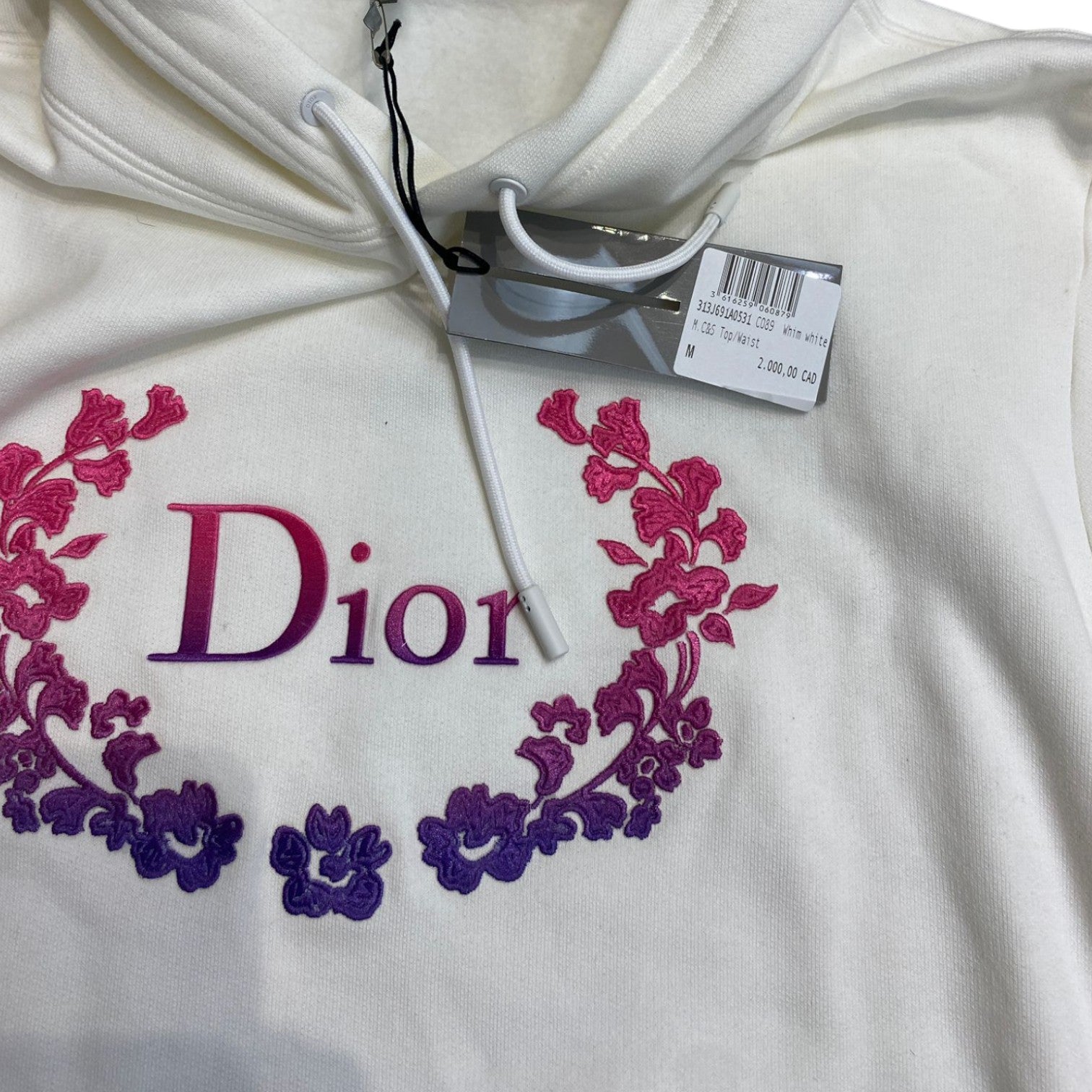 Christian Dior Flowers Logo Sweater Medium Size White – Bag Religion