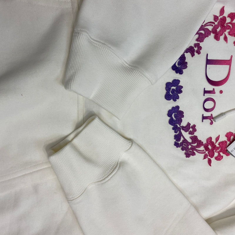Flowers Logo Sweater Medium Size White