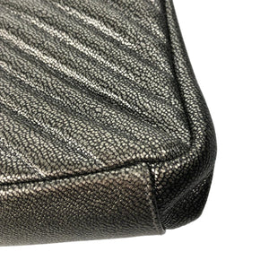 College Bag Medium Metallic Grain De Poudre Gunmetal RHW