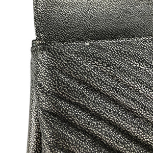 College Bag Medium Metallic Grain De Poudre Gunmetal RHW