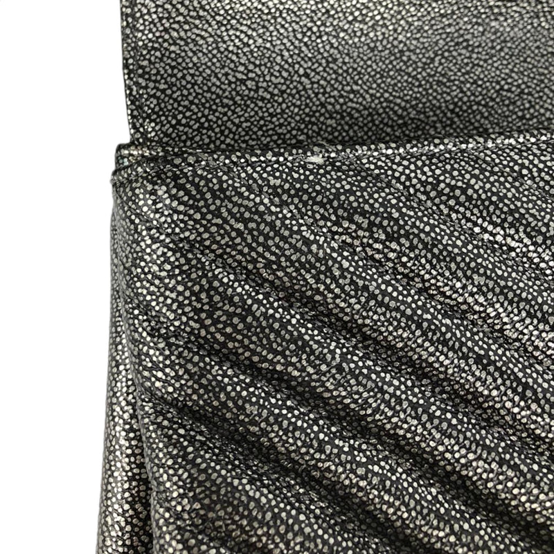 College Bag Medium Metallic Grain De Poudre Gunmetal RHW