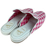 Navy Coolito Check Mules Rose White Size 39.5