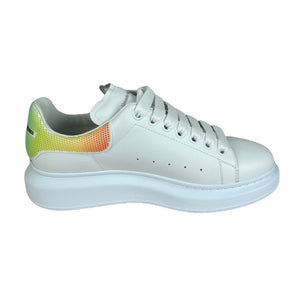 Rainbow Lace-Up Trainers Leather White Size 40