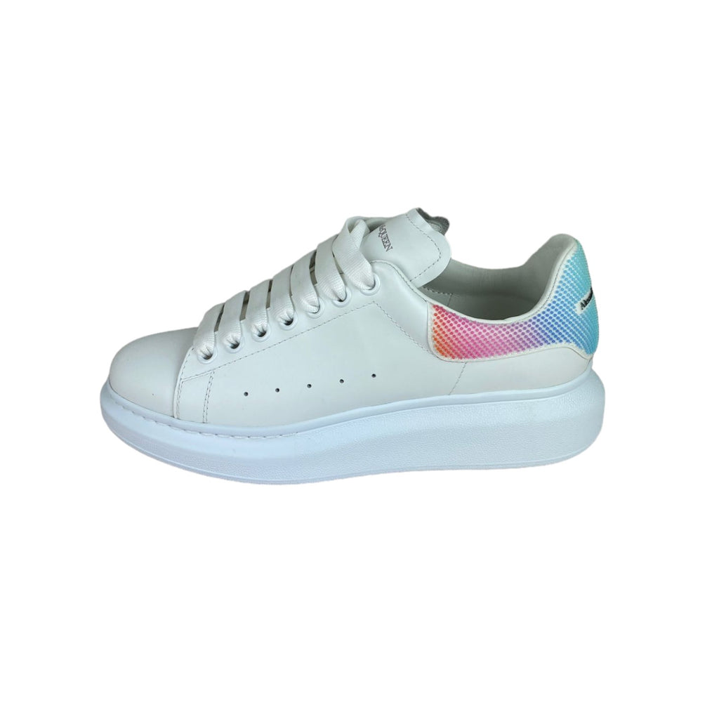 Rainbow Lace-Up Trainers Leather White Size 40