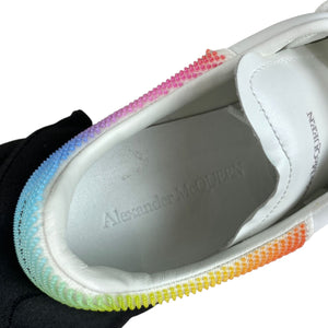 Rainbow Lace-Up Trainers Leather White Size 40