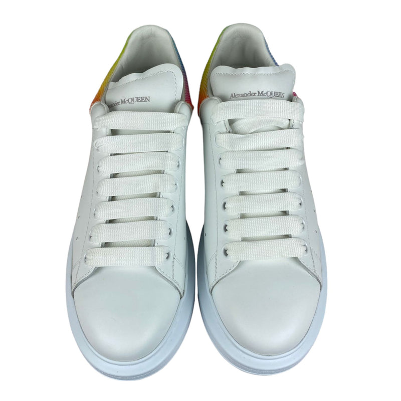 Rainbow Lace-Up Trainers Leather White Size 40