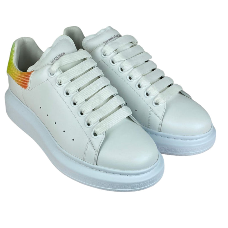 Rainbow Lace-Up Trainers Leather White Size 40