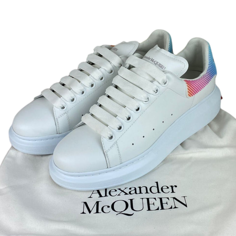 Alexander Mcqueen Rainbow Lace-Up Trainers Leather White Size 40