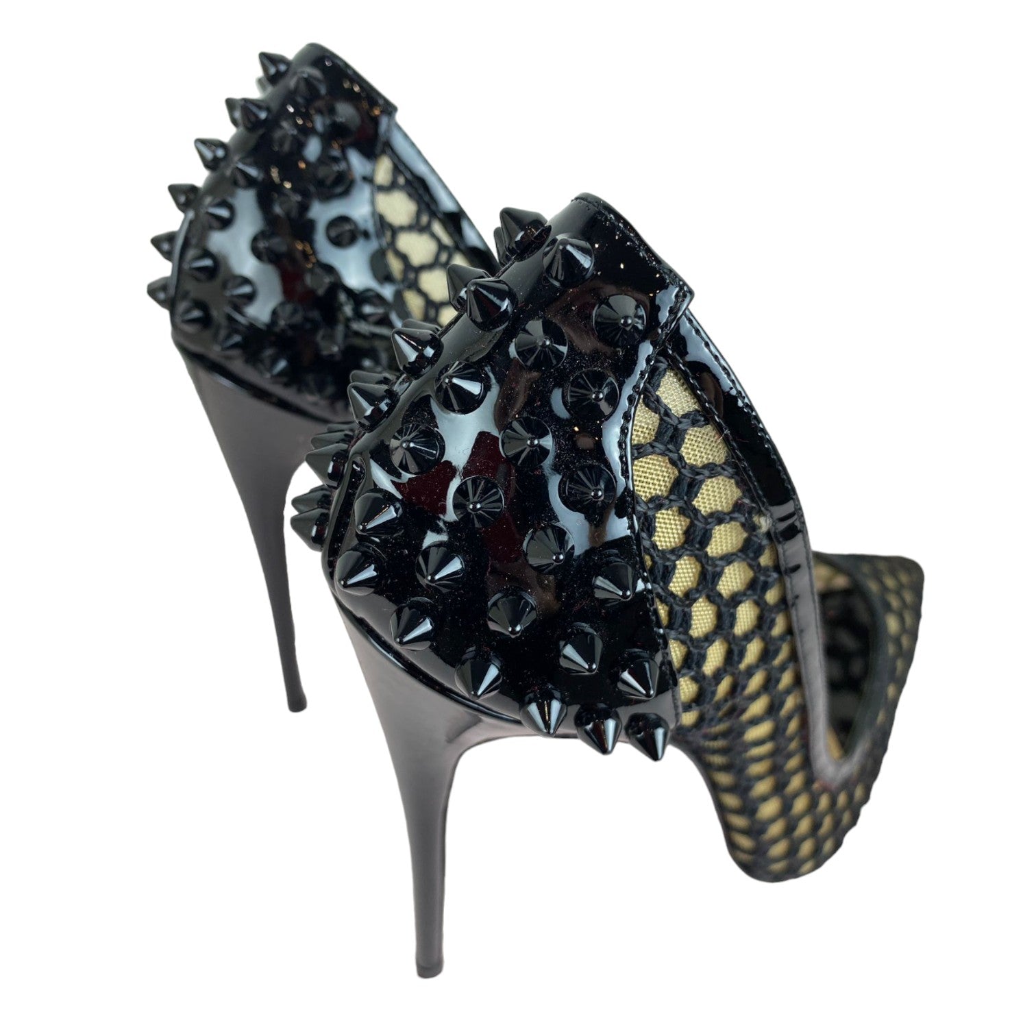 Christian Louboutin Guni Spiked Perforated 100 Pumps Black Size 39