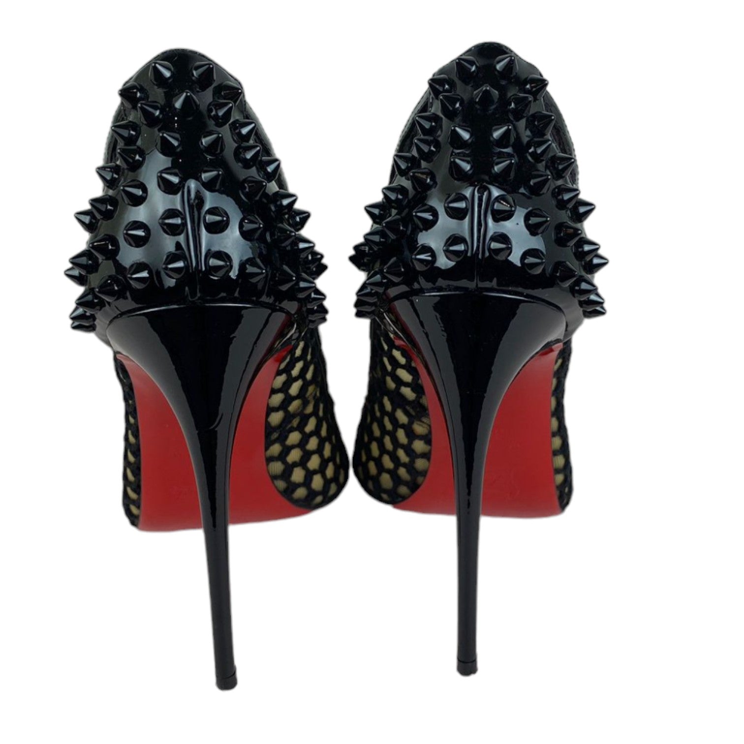 Christian Louboutin Guni Spiked Perforated 100 Pumps Black Size 39