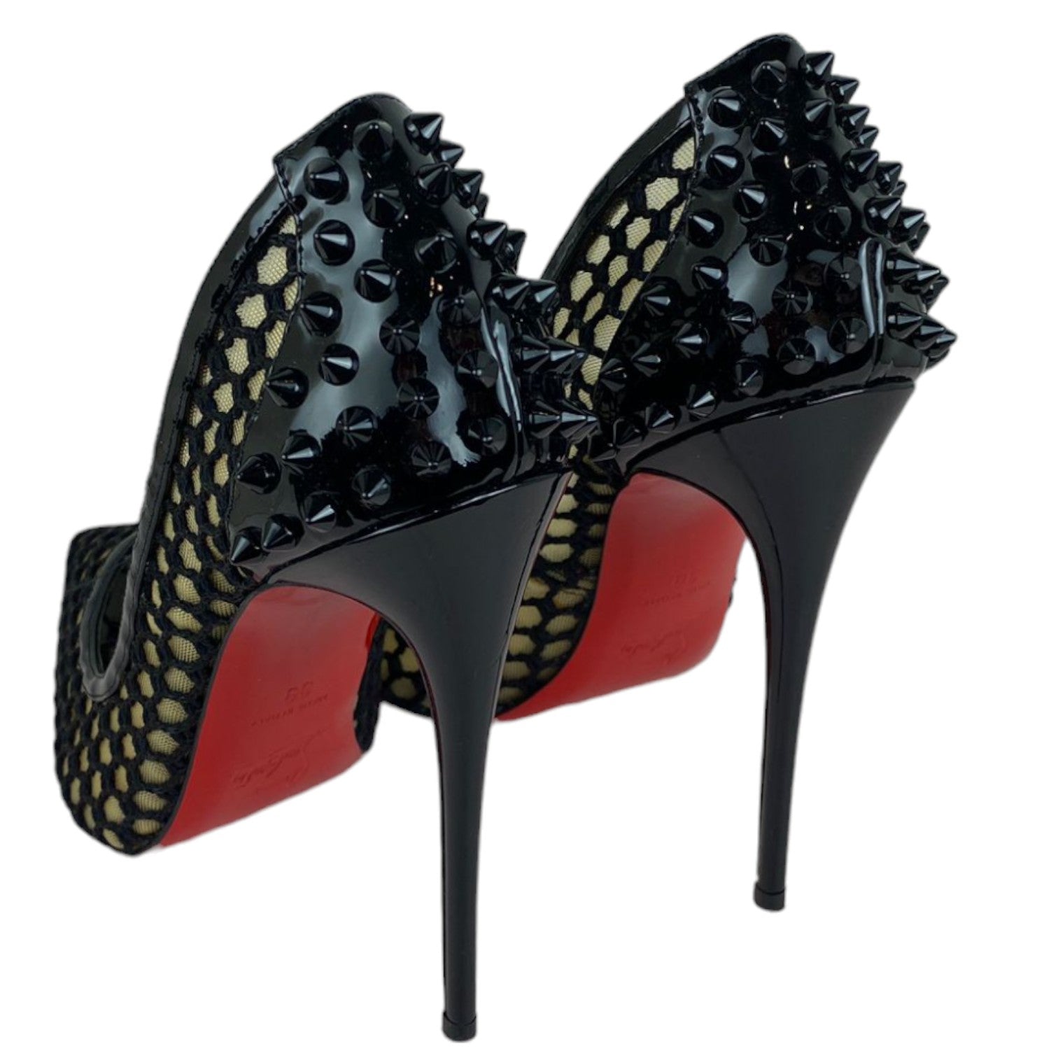Christian Louboutin Guni Spiked Perforated 100 Pumps Black