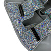 Double-Strap Glitter-Embellished Sandals Size 40