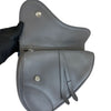 Men's Saddle Bag Grained Calfskin Grey SHW