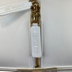 Vibe Zip Bowling Bag Travel Medium Lambskin White GHW