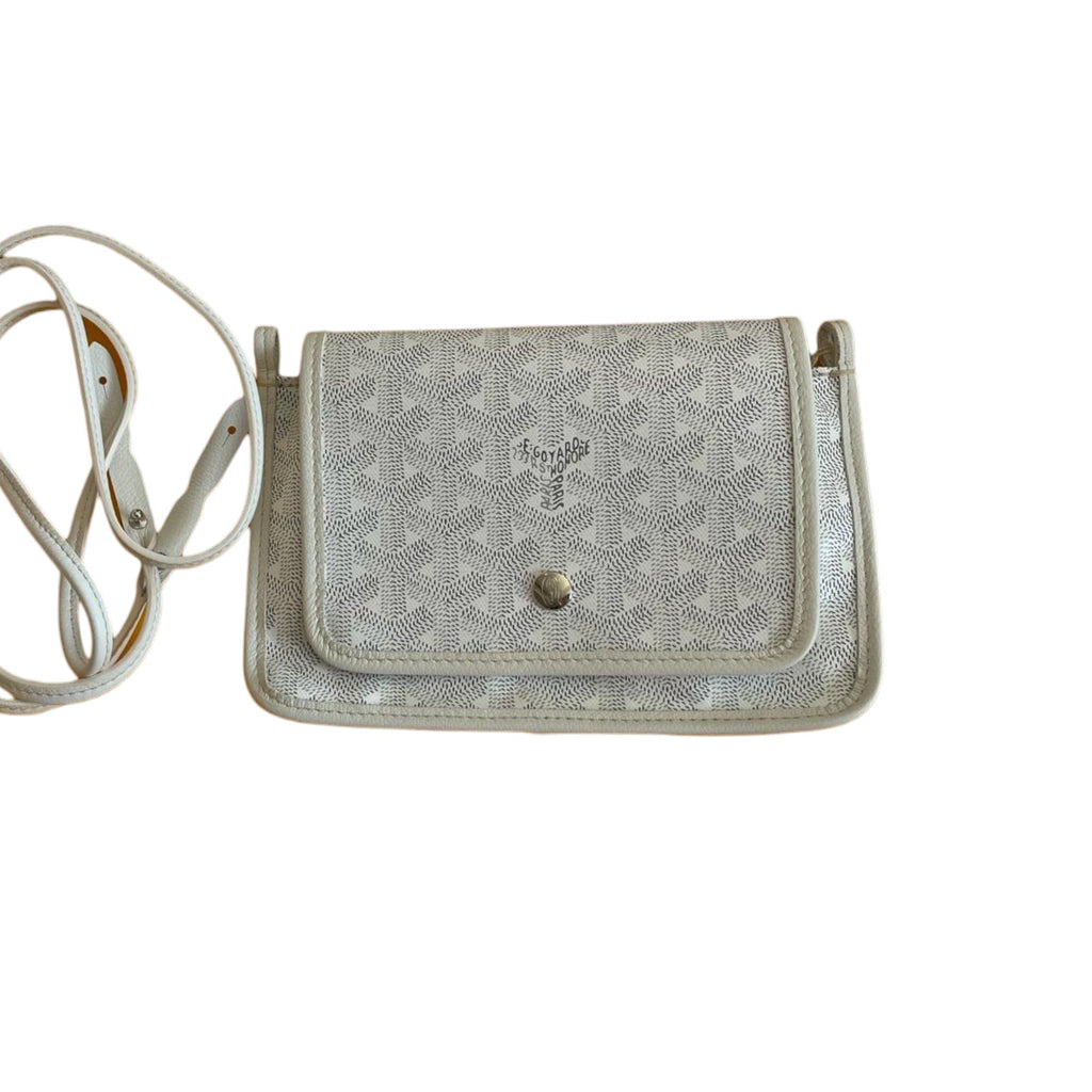 Plumet Wallet Clutch Goyardine Canvas White SHW
