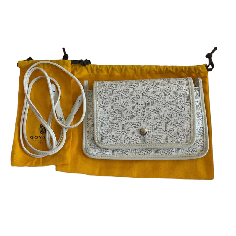 Plumet Wallet Clutch Goyardine Canvas White SHW