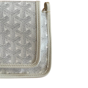 Plumet Wallet Clutch Goyardine Canvas White SHW
