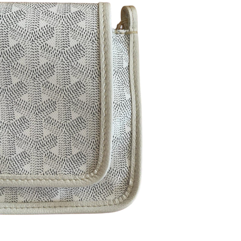 Plumet Wallet Clutch Goyardine Canvas White SHW