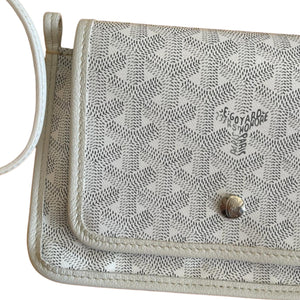 Plumet Wallet Clutch Goyardine Canvas White SHW