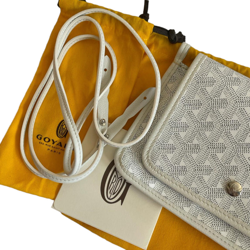 Plumet Wallet Clutch Goyardine Canvas White SHW
