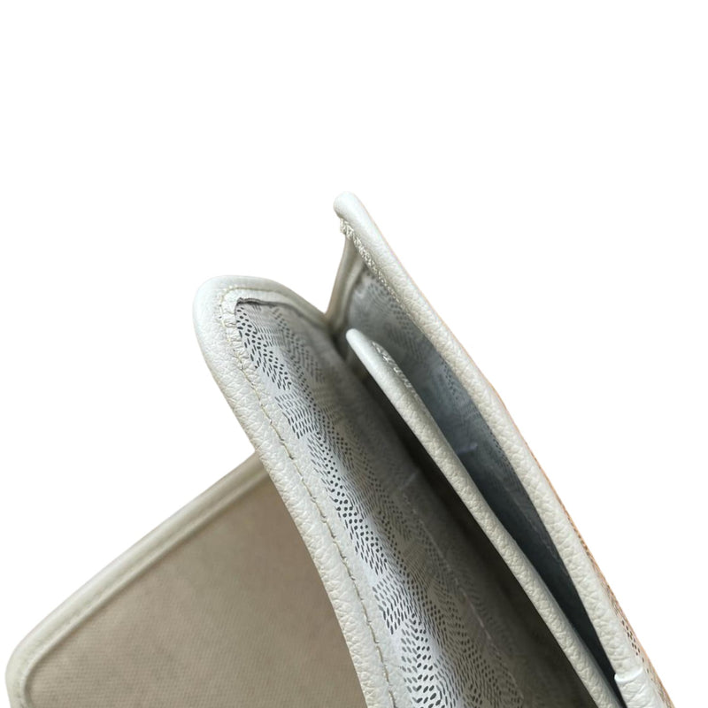 Plumet Wallet Clutch Goyardine Canvas White SHW