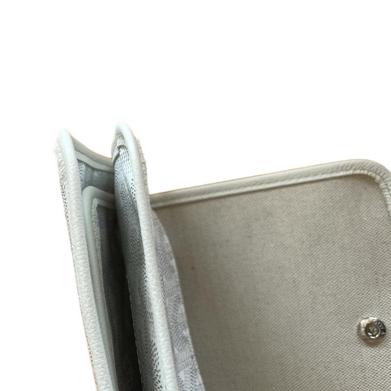 Plumet Wallet Clutch Goyardine Canvas White SHW