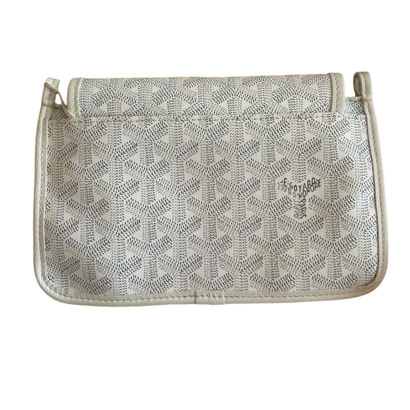 Plumet Wallet Clutch Goyardine Canvas White SHW