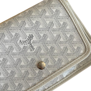 Plumet Wallet Clutch Goyardine Canvas White SHW