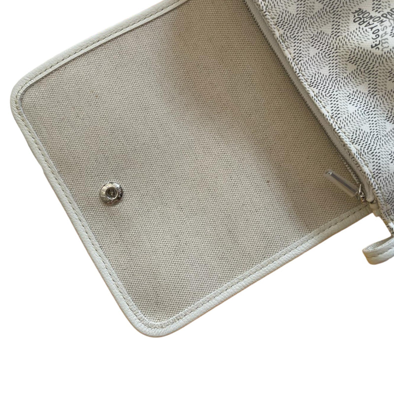 Plumet Wallet Clutch Goyardine Canvas White SHW