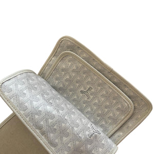 Plumet Wallet Clutch Goyardine Canvas White SHW