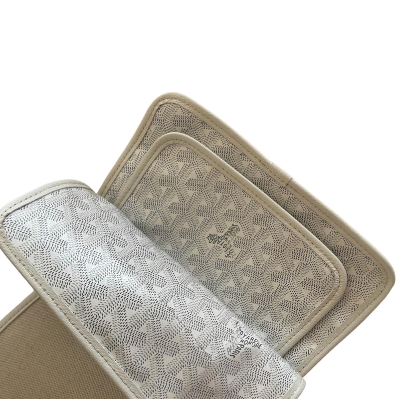 Plumet Wallet Clutch Goyardine Canvas White SHW