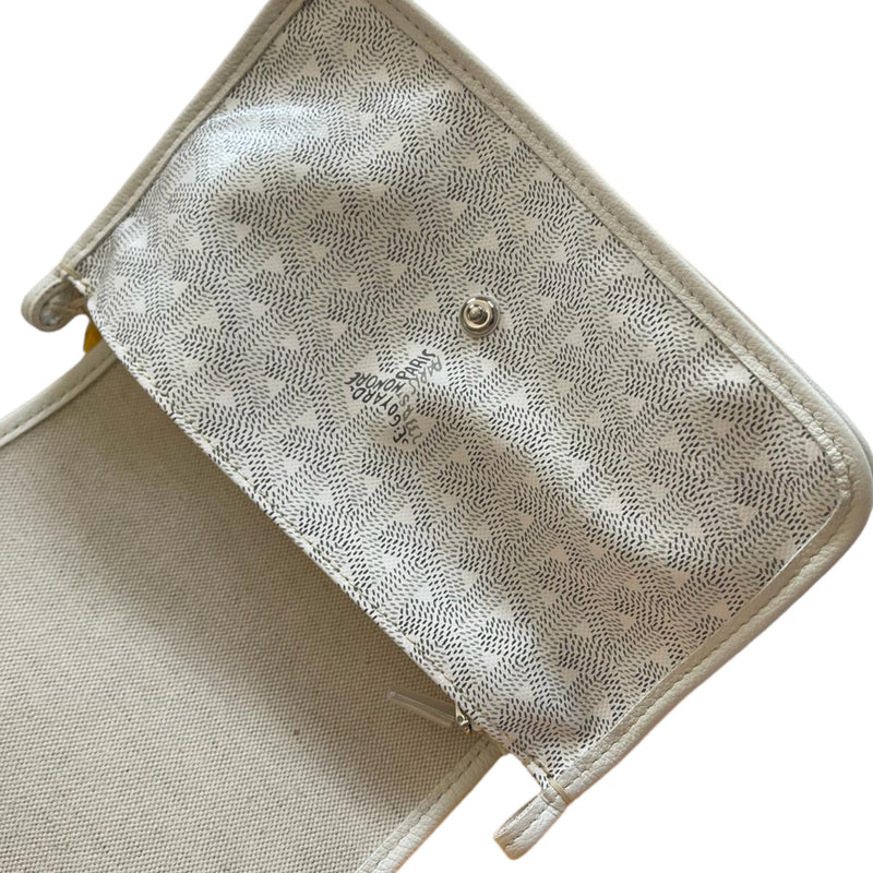 Plumet Wallet Clutch Goyardine Canvas White SHW