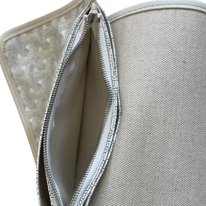 Plumet Wallet Clutch Goyardine Canvas White SHW