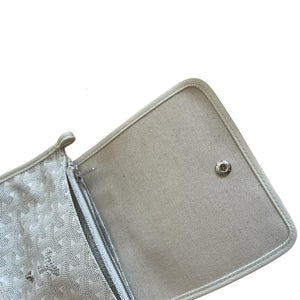 Plumet Wallet Clutch Goyardine Canvas White SHW
