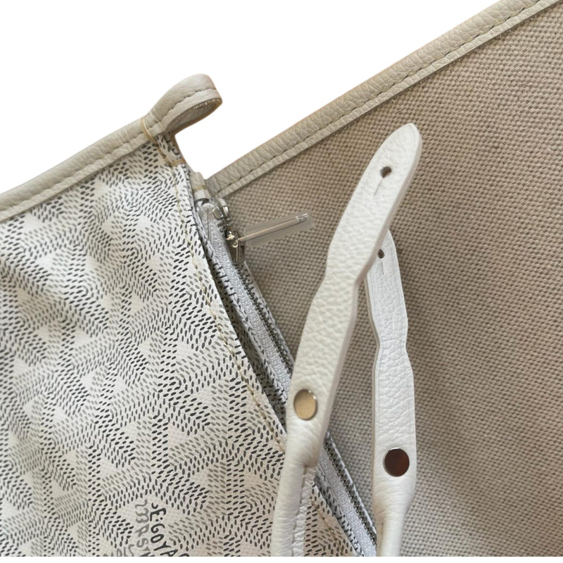 Plumet Wallet Clutch Goyardine Canvas White SHW