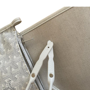 Plumet Wallet Clutch Goyardine Canvas White SHW