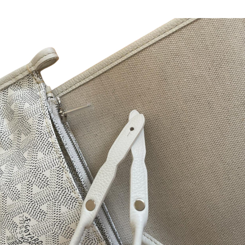 Plumet Wallet Clutch Goyardine Canvas White SHW