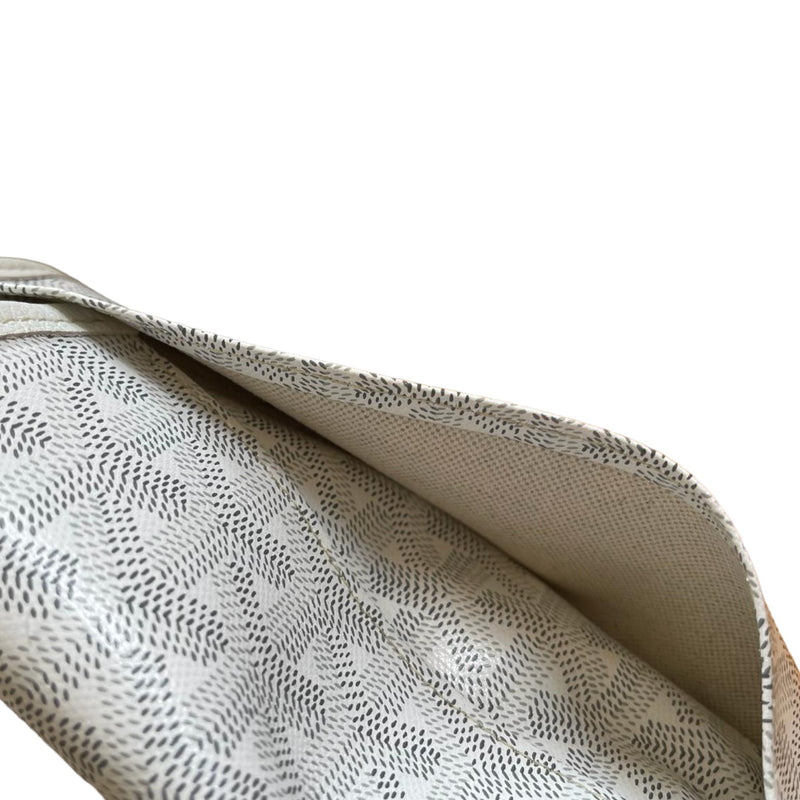 Plumet Wallet Clutch Goyardine Canvas White SHW