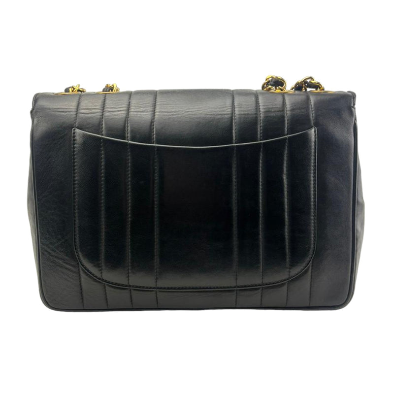 Jumbo XL Flap Lambskin Quilted Black GHW