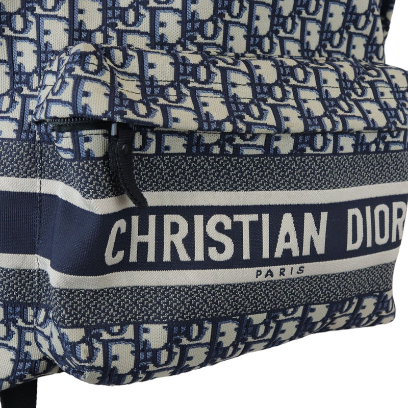 Diortravel Backpack Large Oblique Jacquard Blue BHW