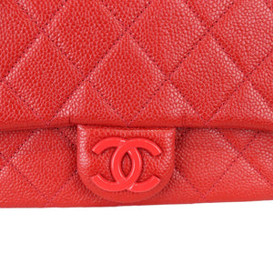 Incognito Square Flap Mini Caviar Quilted Red