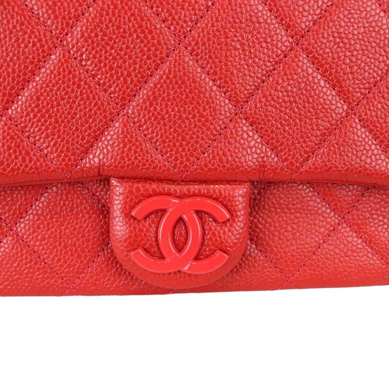 Incognito Square Flap Mini Caviar Quilted Red