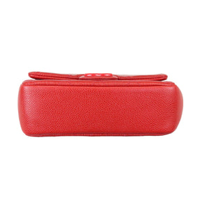 Incognito Square Flap Mini Caviar Quilted Red