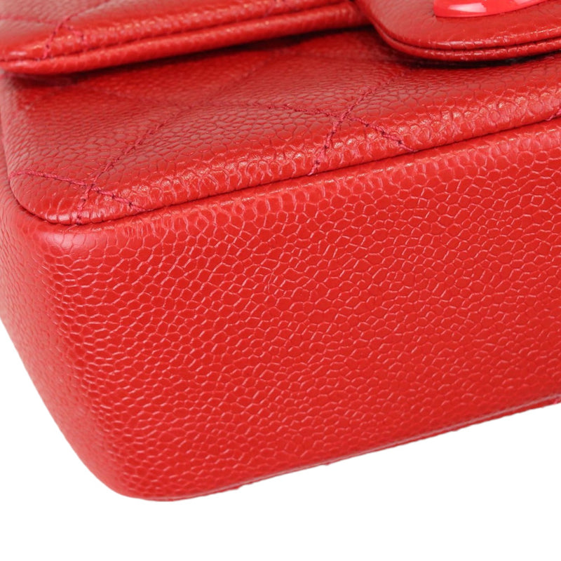 Incognito Square Flap Mini Caviar Quilted Red