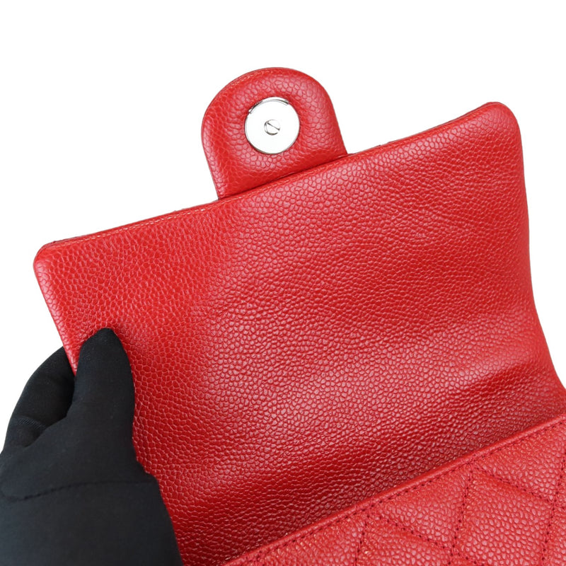 Incognito Square Flap Mini Caviar Quilted Red