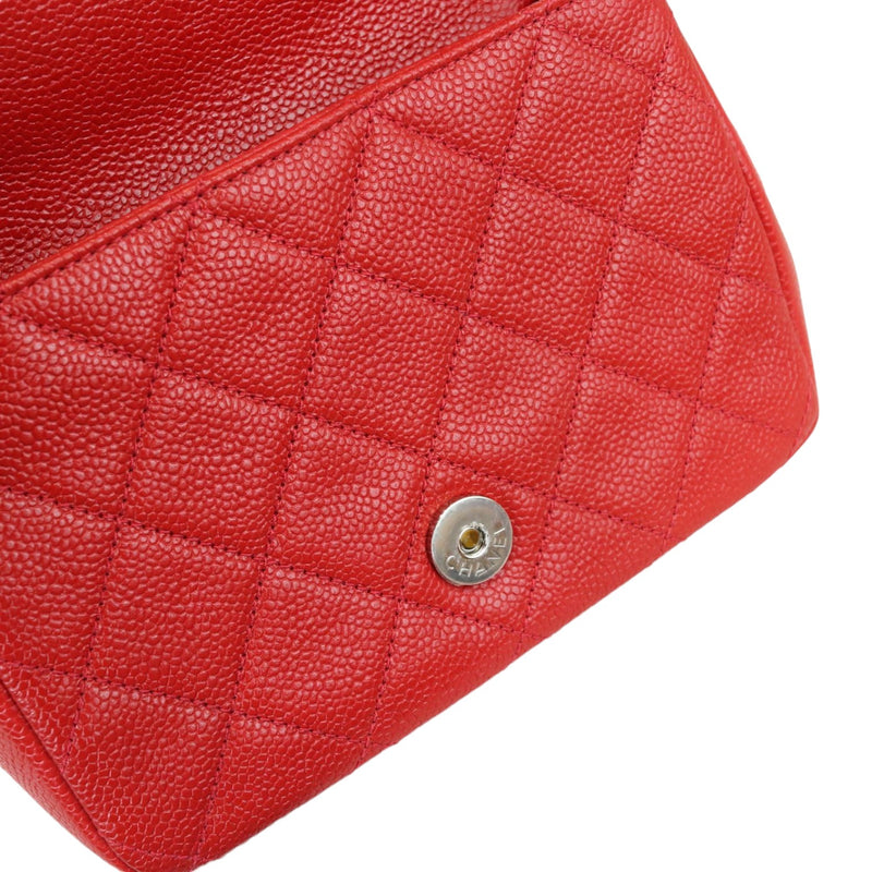 Incognito Square Flap Mini Caviar Quilted Red