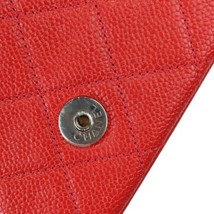 Incognito Square Flap Mini Caviar Quilted Red